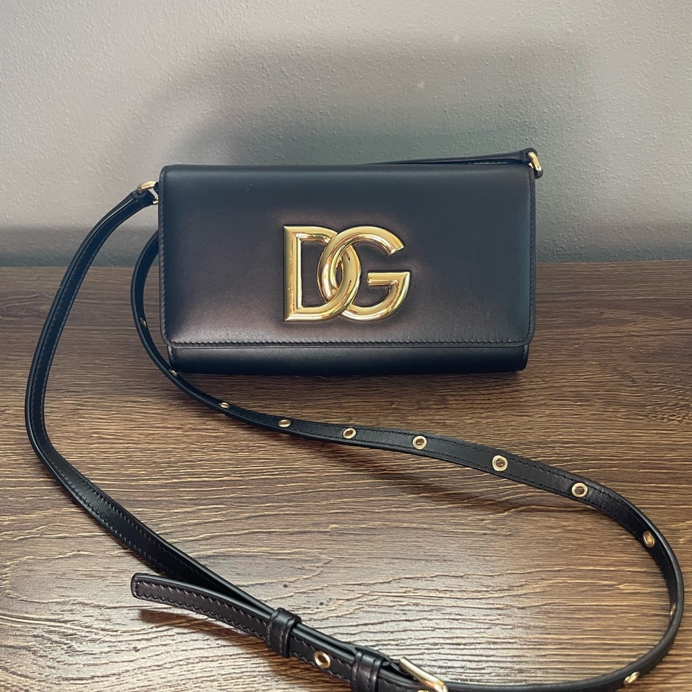 Dolce & Gabbana Black and Gold Crossbody Bag